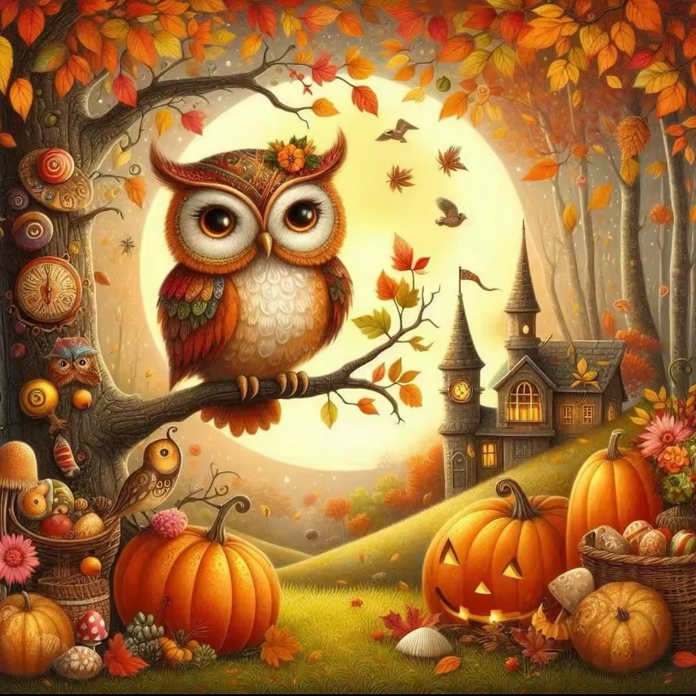 Autumn Owl Art Print